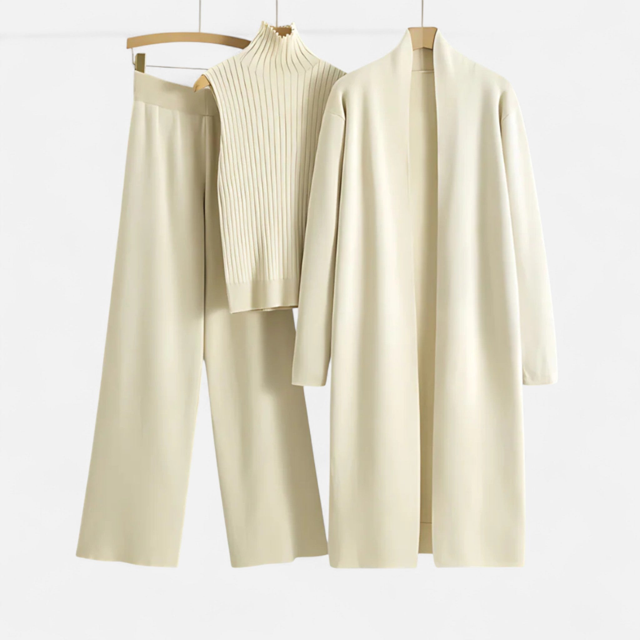 Sauvoire | Ensemble Tricot Trois Pièces Femme – Élégance Douce