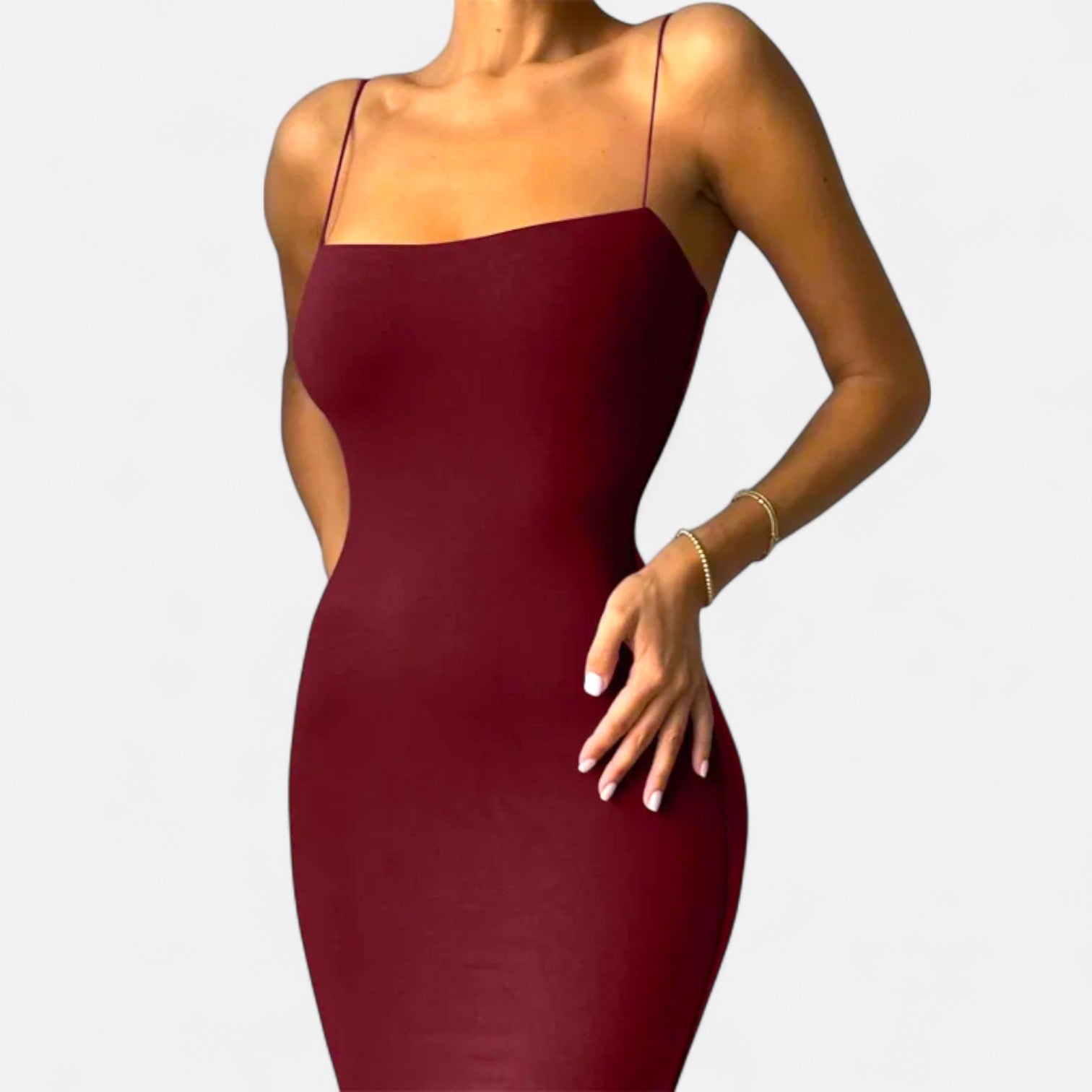 Sauvoire | Robe Femme Dos Nu à Bretelles Fines