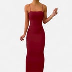 SauvoireParis | Robe Femme Dos Nu à Bretelles Fines