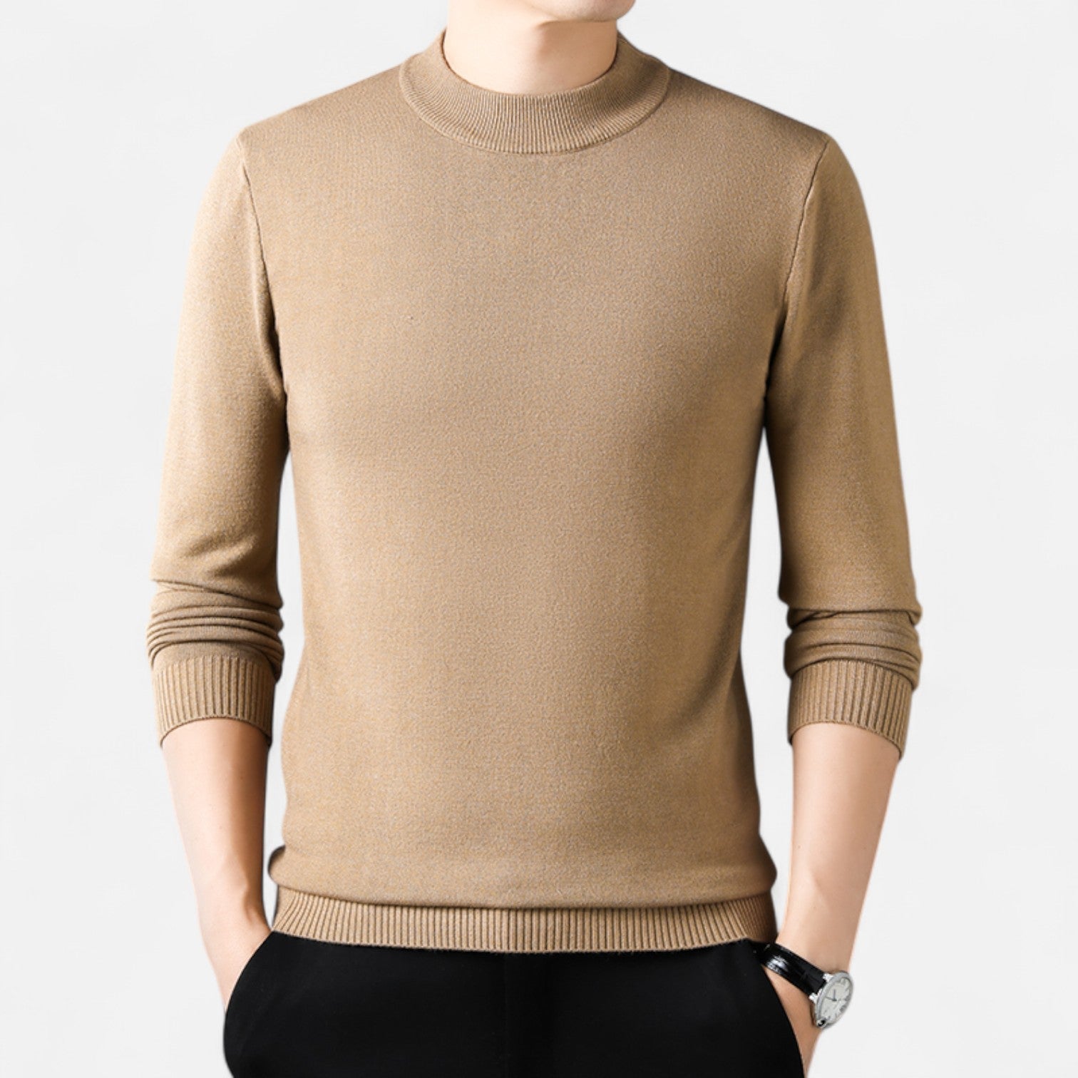 Sauvoire | Pull Homme en Maille Unie Col Héritage