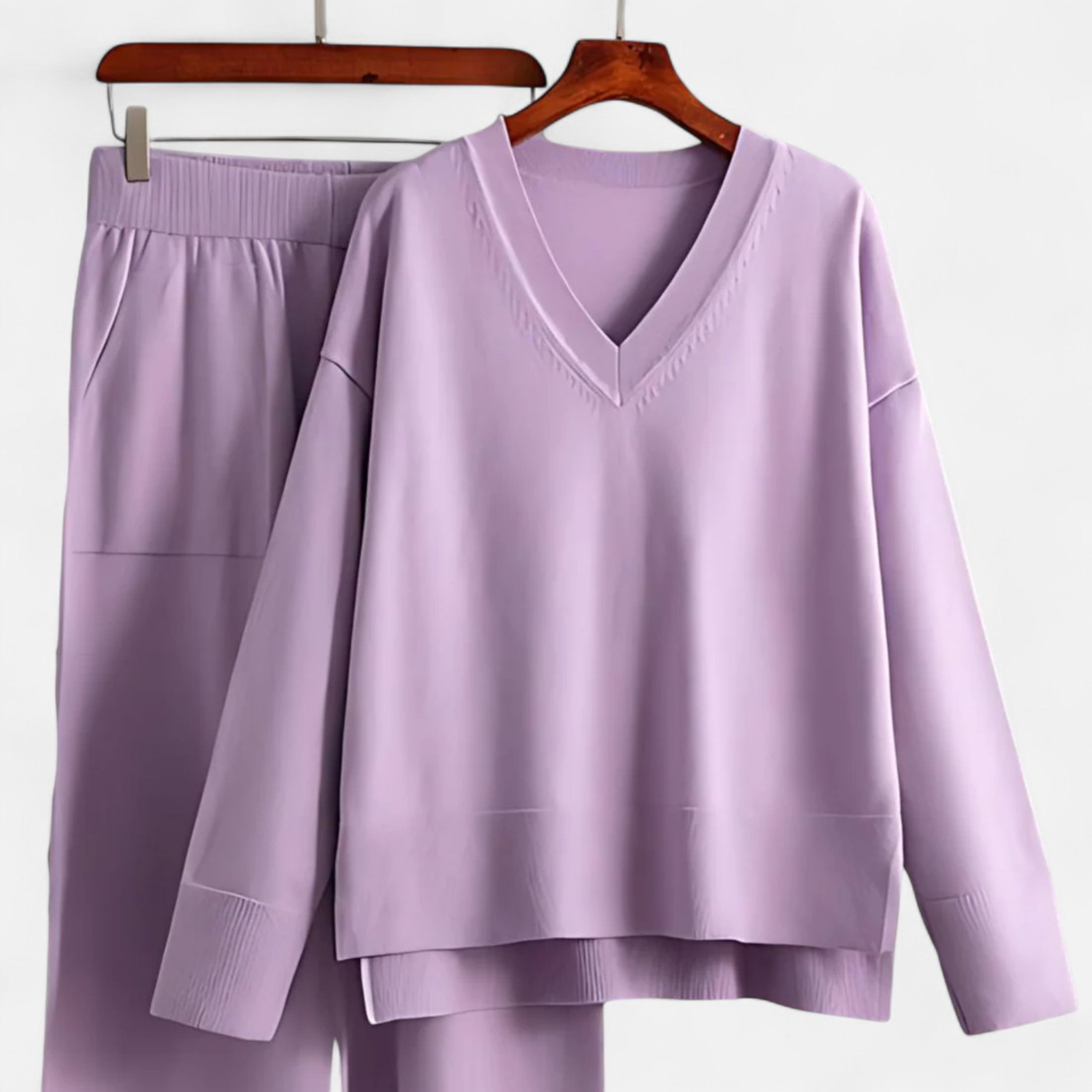 Sauvoire | Ensemble deux pièces de luxe à col en V