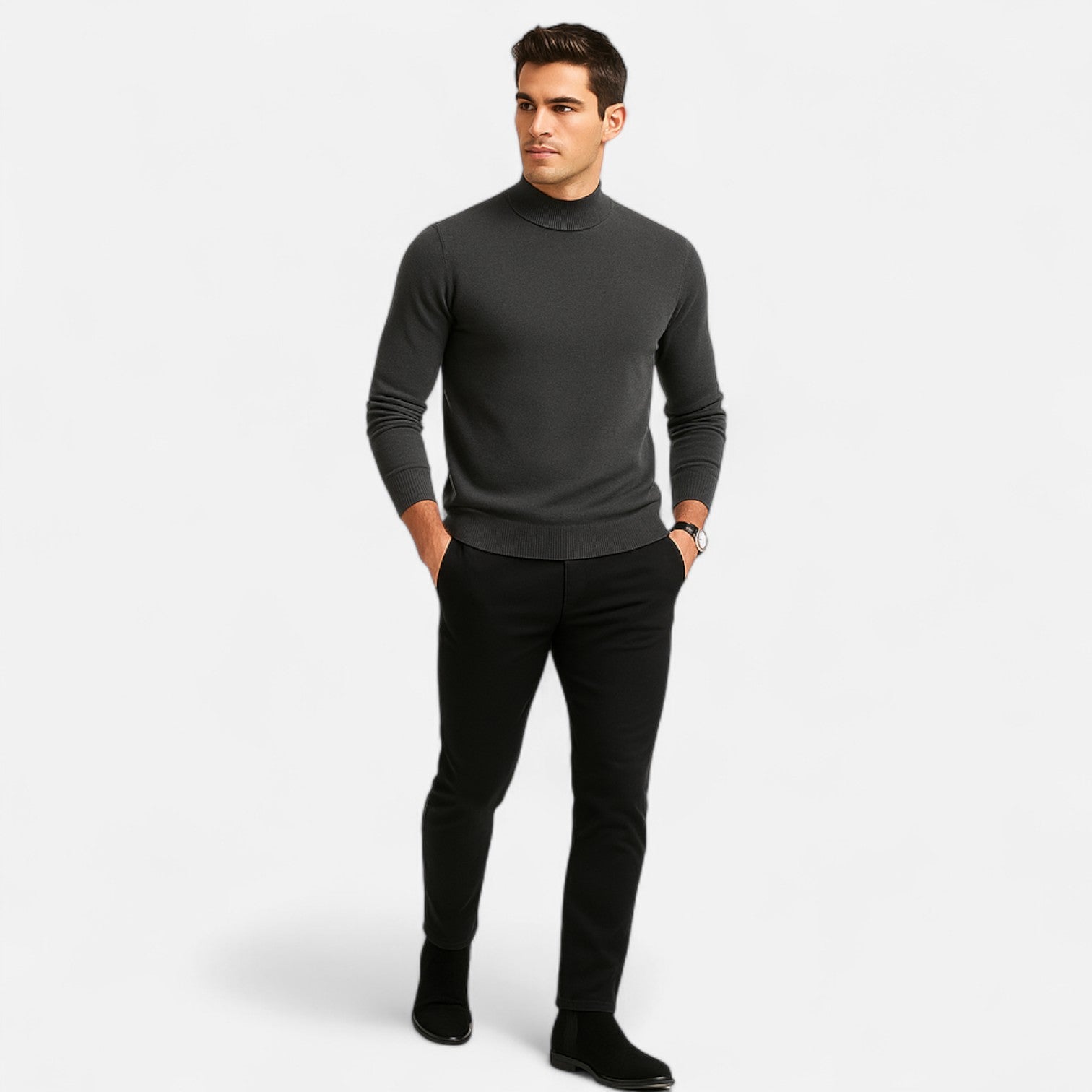 Sauvoire | Pull Homme en Maille Unie Col Héritage