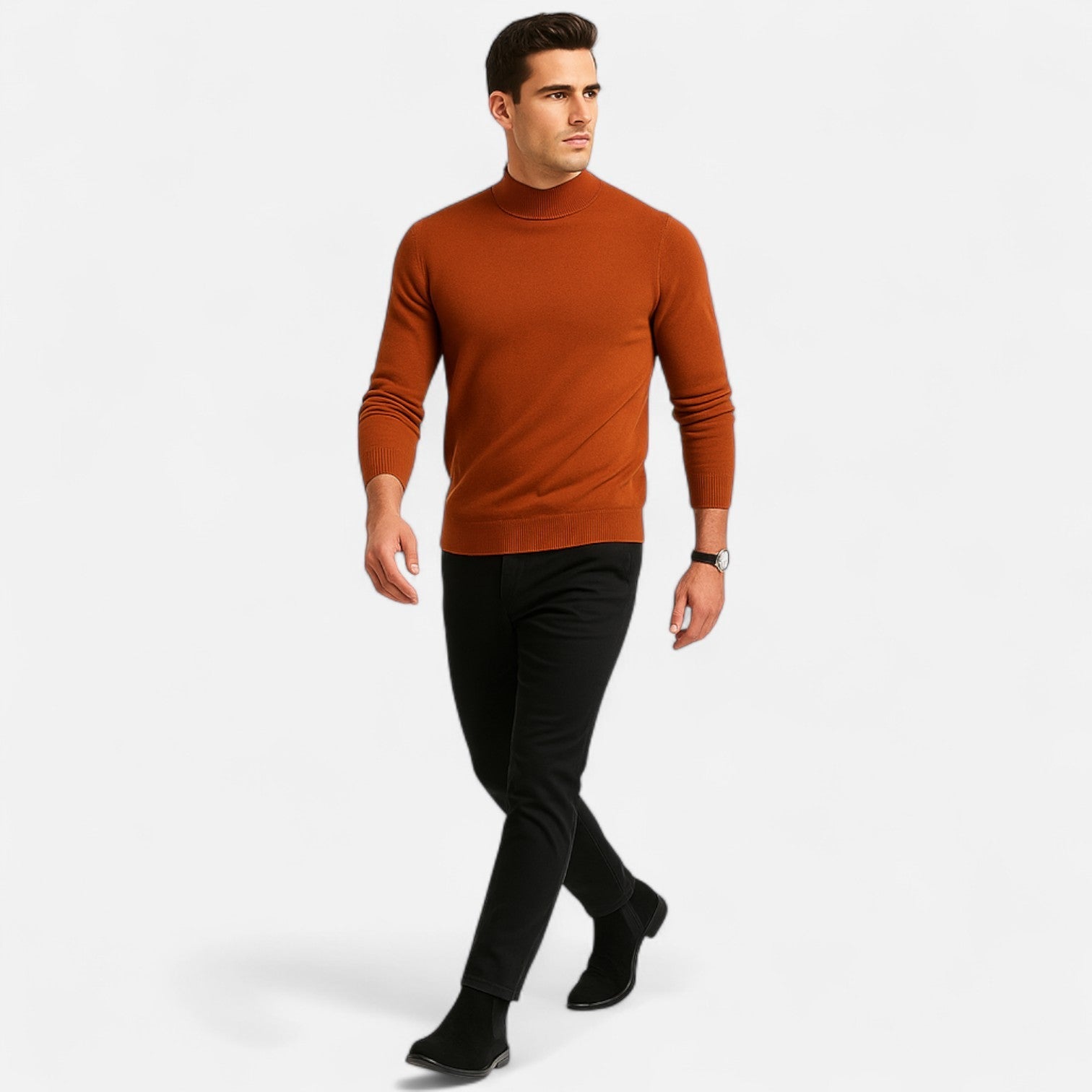 Sauvoire | Pull Homme en Maille Unie Col Héritage