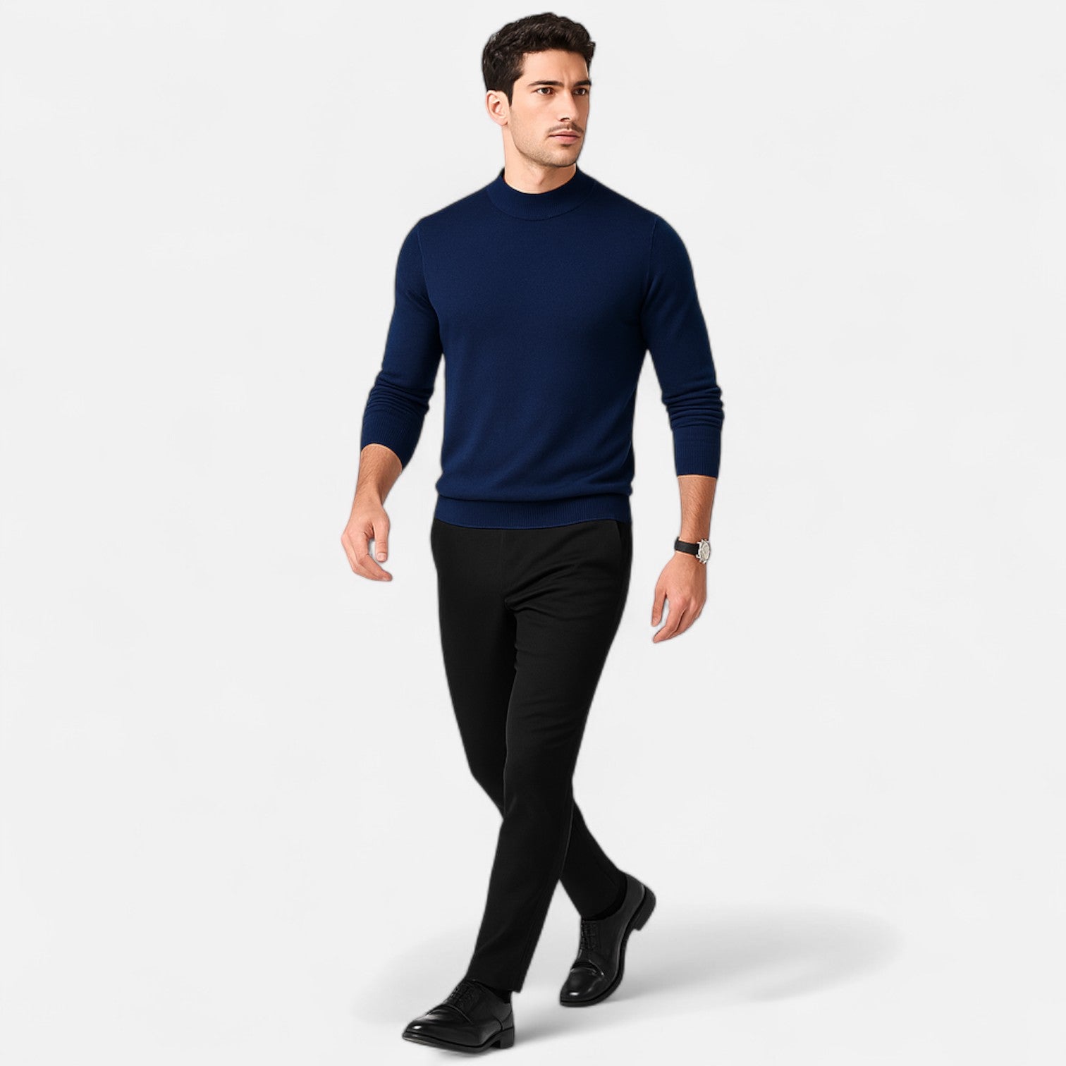 Sauvoire | Pull Homme en Maille Unie Col Héritage