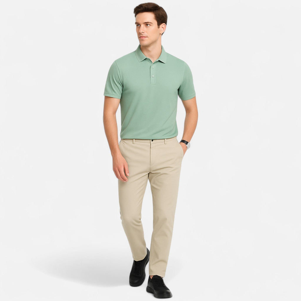 Sauvoiré | Polo Homme Uni Respirant Style Riviera
