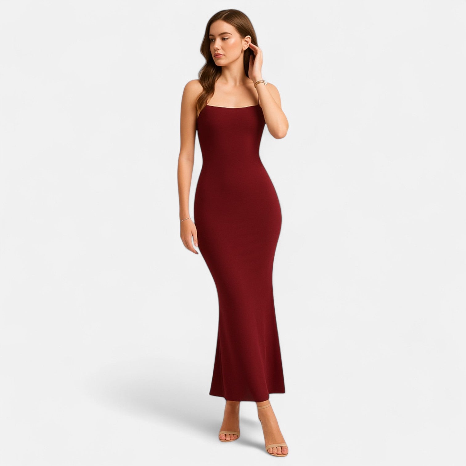 Sauvoire | Robe Femme Dos Nu à Bretelles Fines