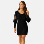 SauvoireParis | Robe Femme en Dentelle avec Découpes Subtiles