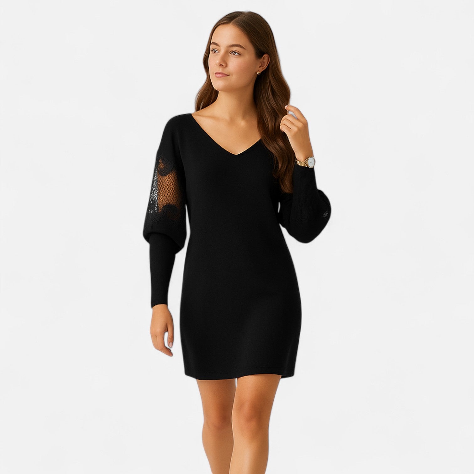 Sauvoire | Robe Femme en Dentelle avec Découpes Subtiles