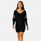 SauvoireParis | Robe Femme en Dentelle avec Découpes Subtiles