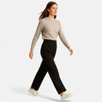SauvoireParis | Pantalon Femme Taille Haute Coupe Palazzo