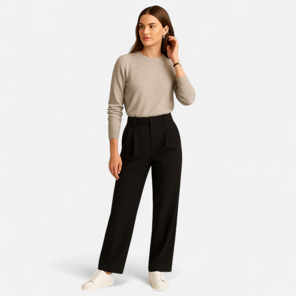 Sauvoire | Pantalon Femme Taille Haute Coupe Palazzo