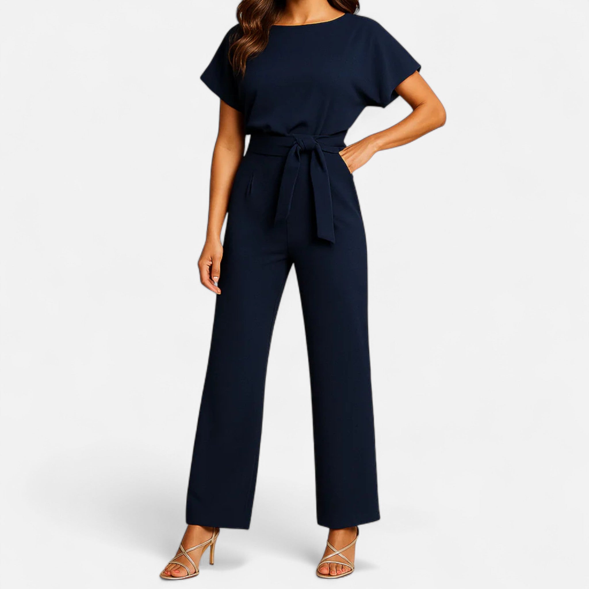 Sauvoire | Combinaison Femme Ajustée – Détail Lacé Élégant