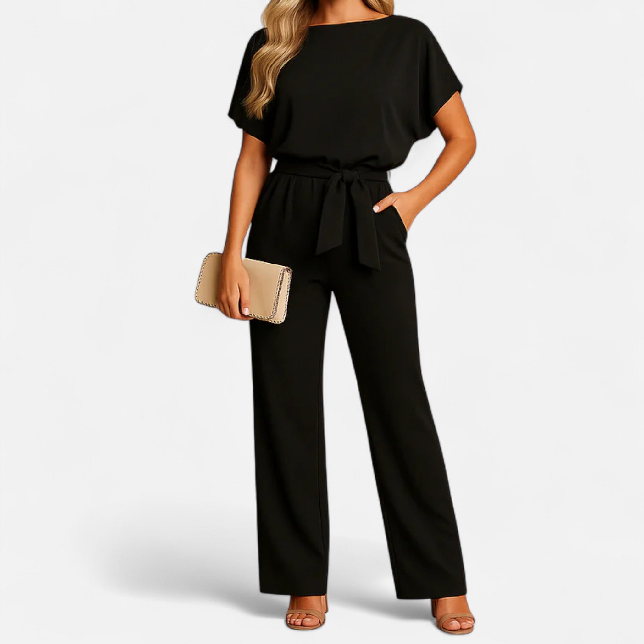 Sauvoire | Combinaison Femme Ajustée – Détail Lacé Élégant