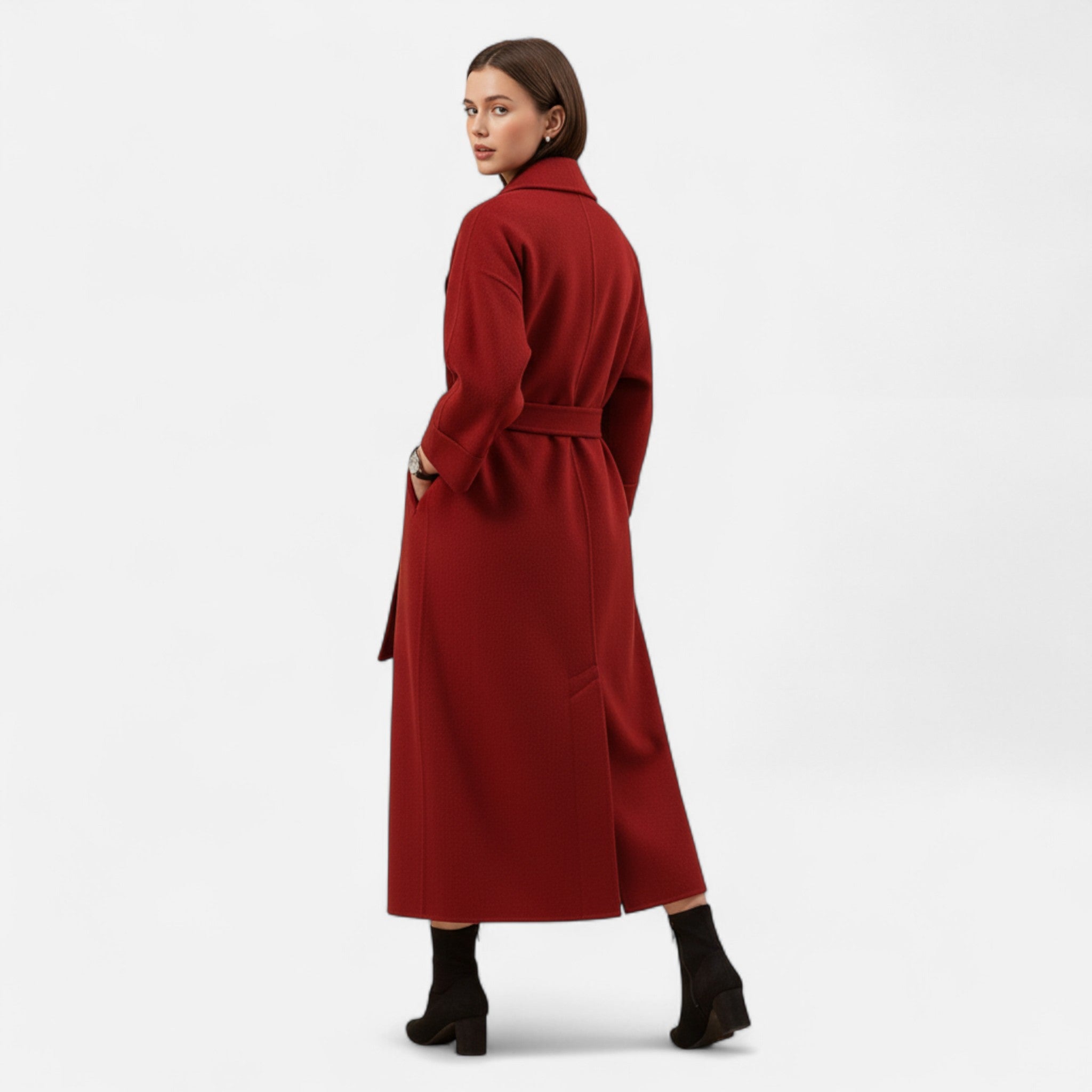 Sauvoire | Manteau Femme Réversible en Cachemire – Col Large