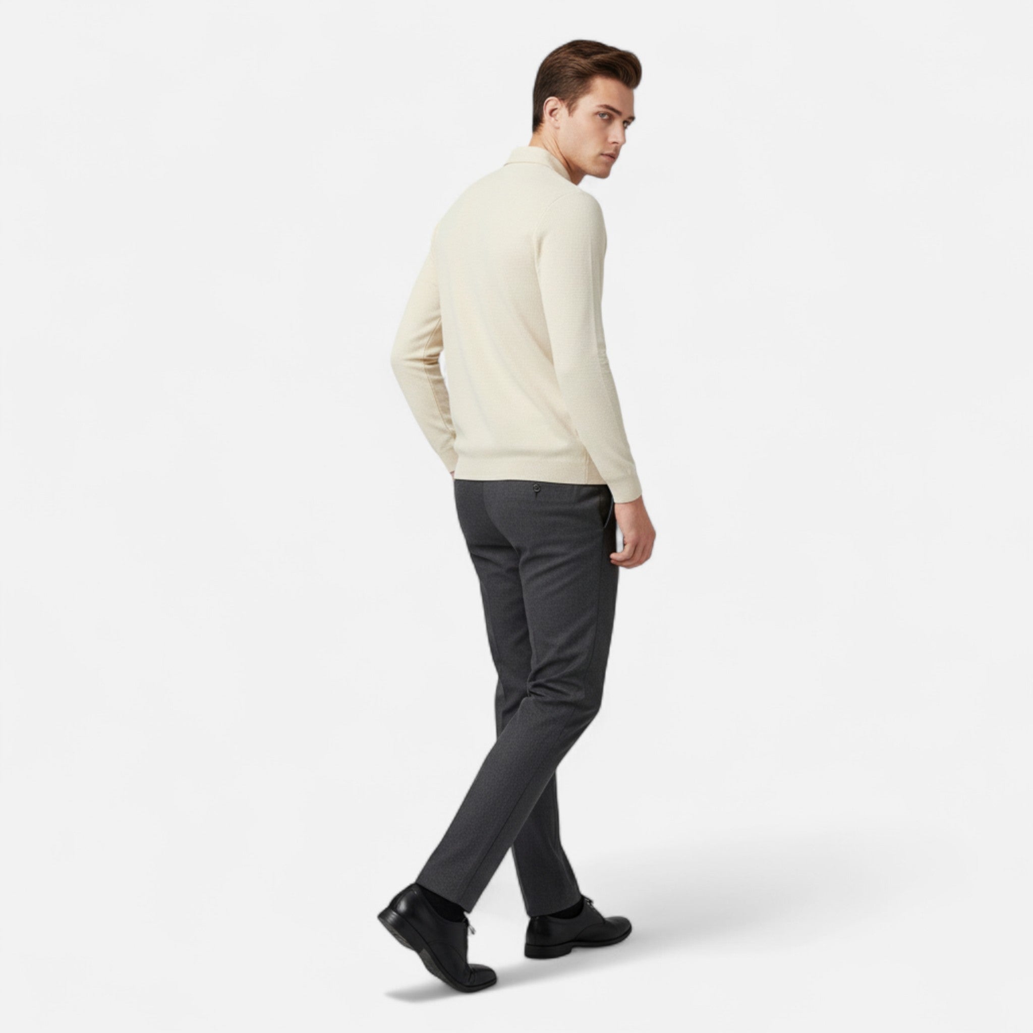 Sauvoire | Veste Homme Texturée – Col Polo Élégant