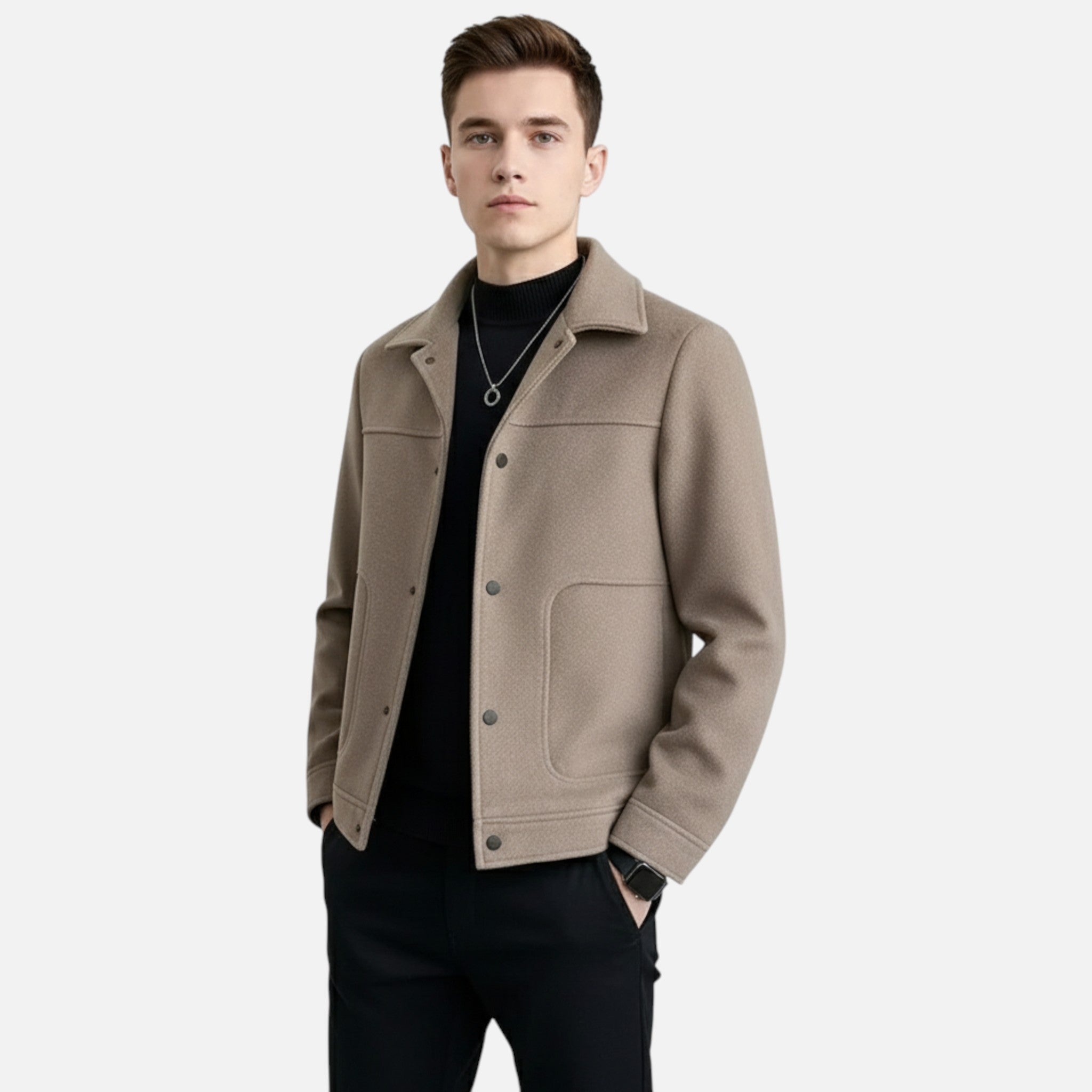 SauvoireParis | Veste Homme Casual – Manteau d’Automne Élégant en Laine