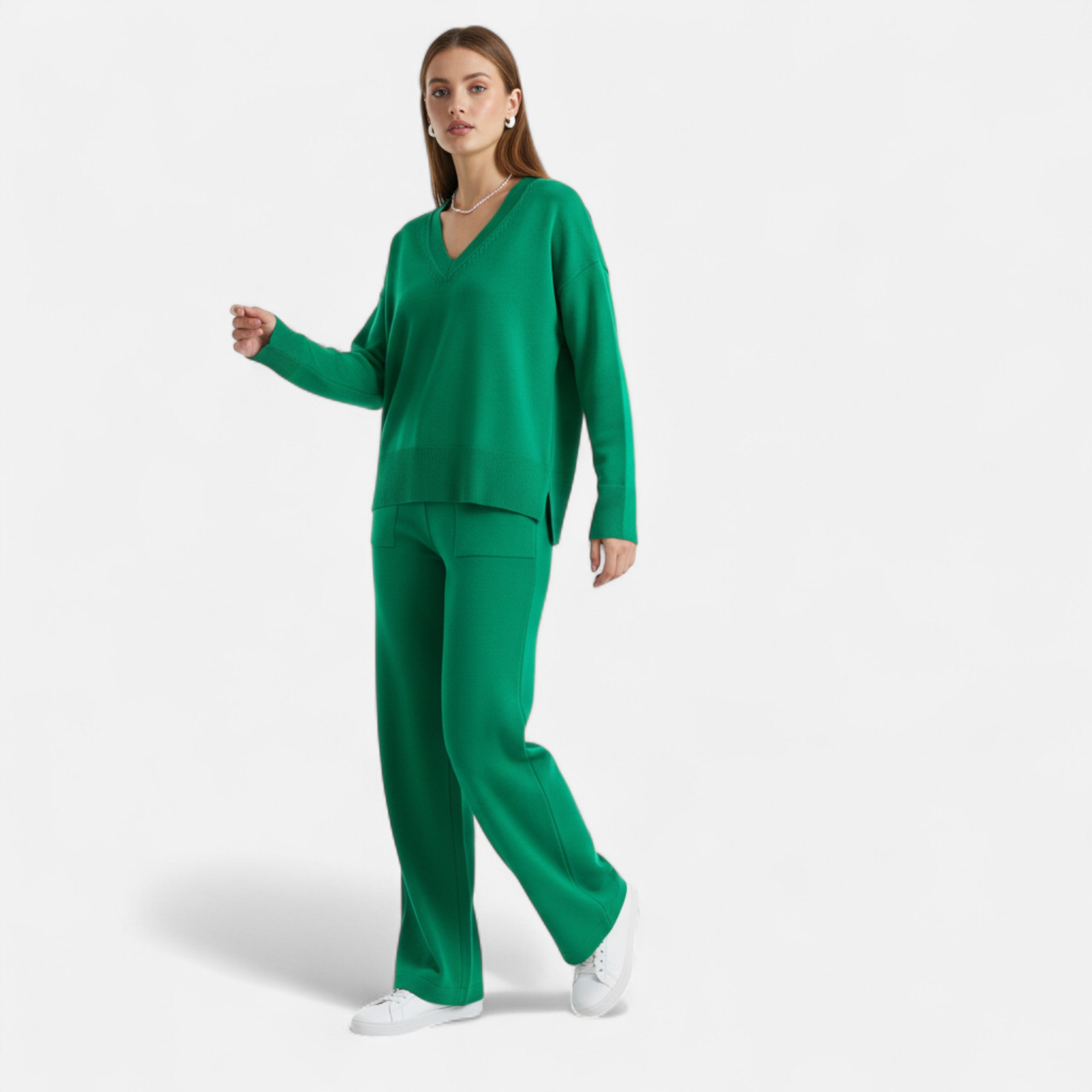 Sauvoire | Ensemble deux pièces de luxe à col en V