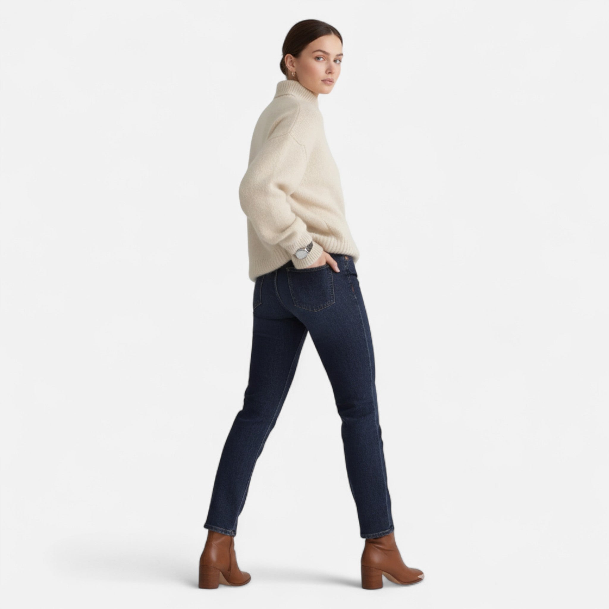 Sauvoire | Pull Col Roulé Femme en Maille Douce