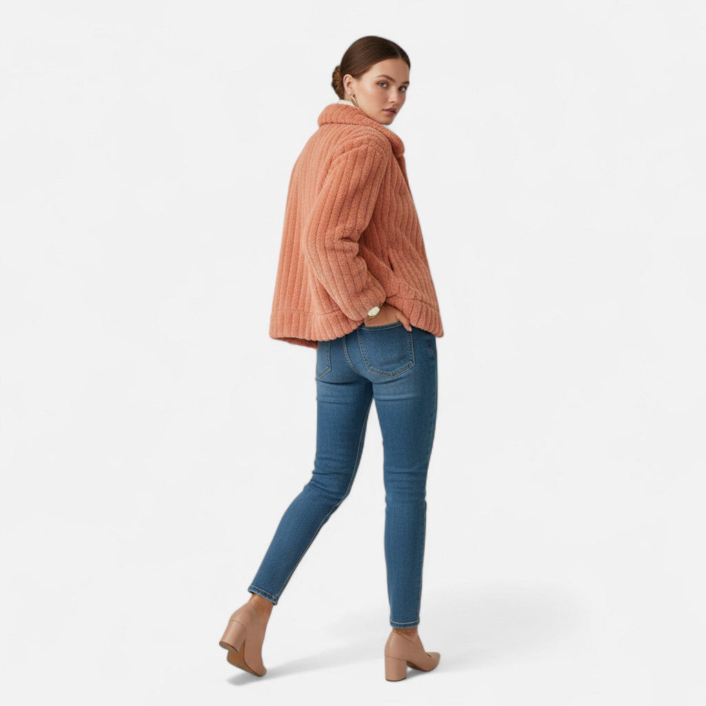 Sauvoire | Gilet Long Femme en Polaire – Col Montant Élégant