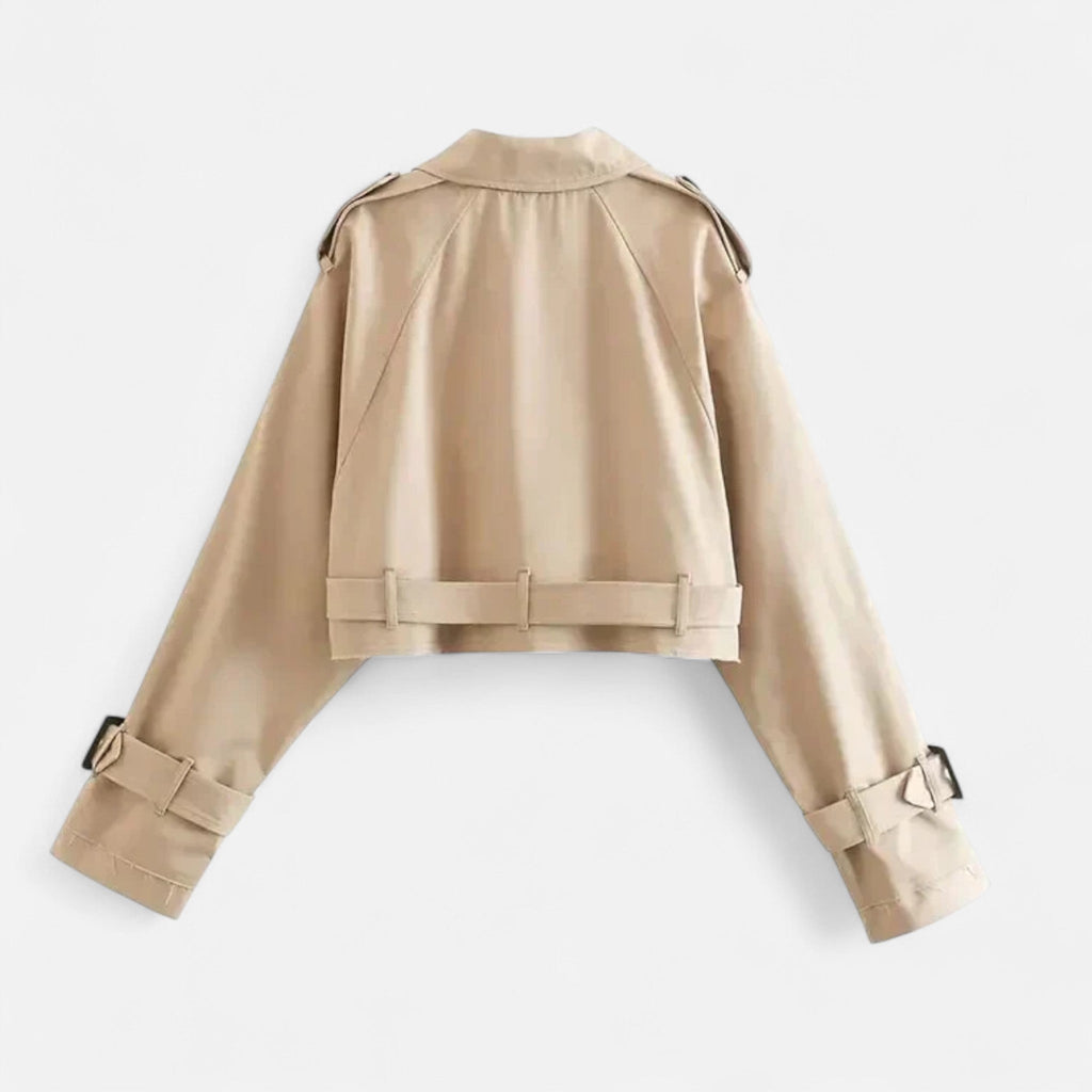 Sauvoire | Trench Court Femme – Élégance Contemporaine