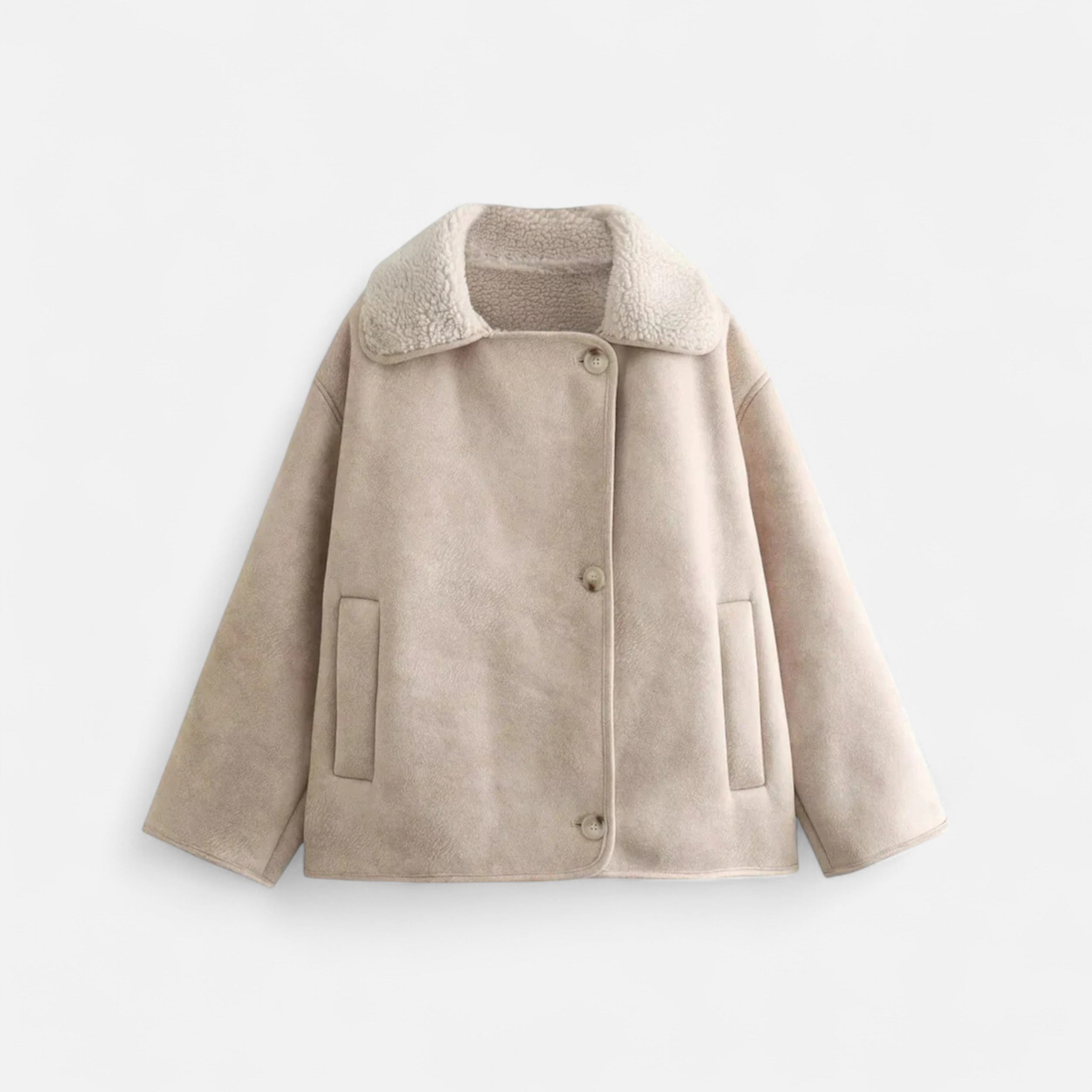 Sauvoire | Courte veste de luxe en shearling pour femme