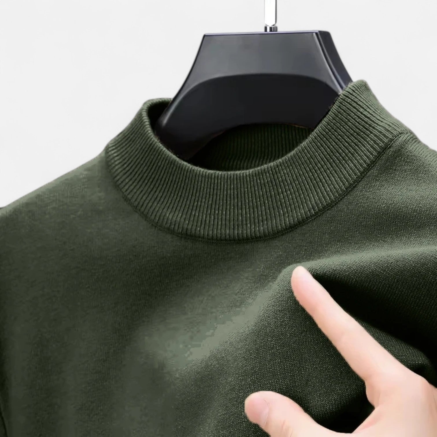 Sauvoire | Pull Homme en Maille Unie Col Héritage