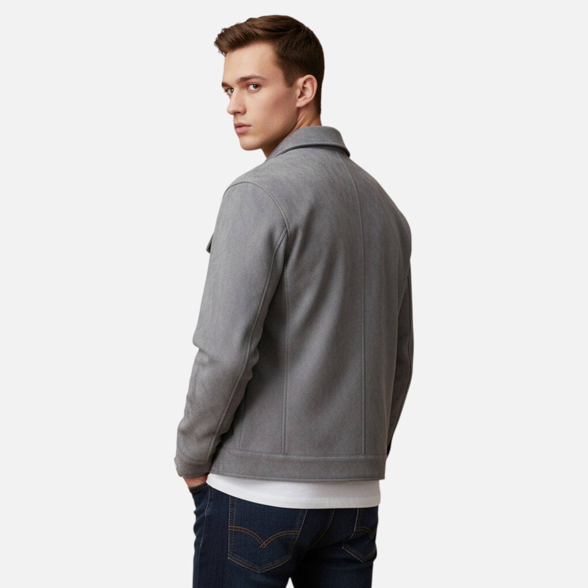 Sauvoire | Heren casual streetwear jack – jas met hoge kraag