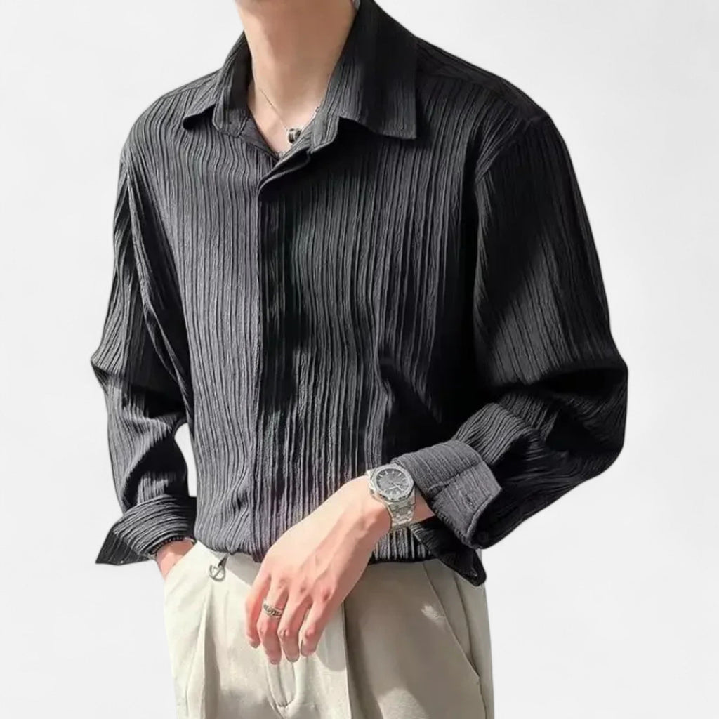 Sauvoire | Chemise Décontractée pour Homme | Coupe Ample à Manches Longues