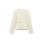 SauvoireParis | Blazer Femme en Tweed Ceinturé – Élégance Intemporelle