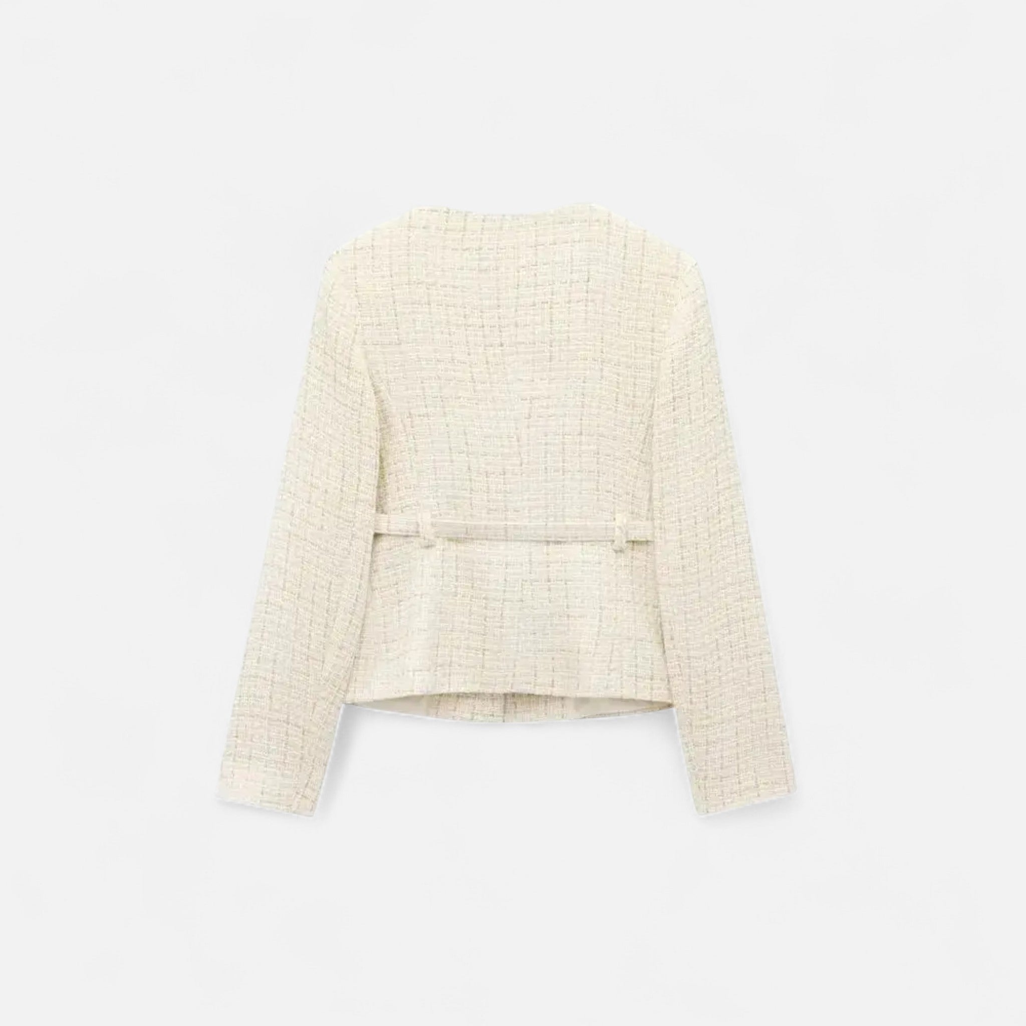 Sauvoire | Blazer Femme en Tweed Ceinturé – Élégance Intemporelle