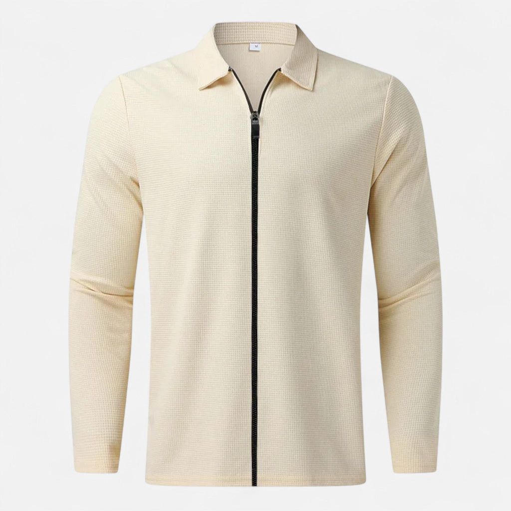 Sauvoire | Veste Homme Texturée – Col Polo Élégant