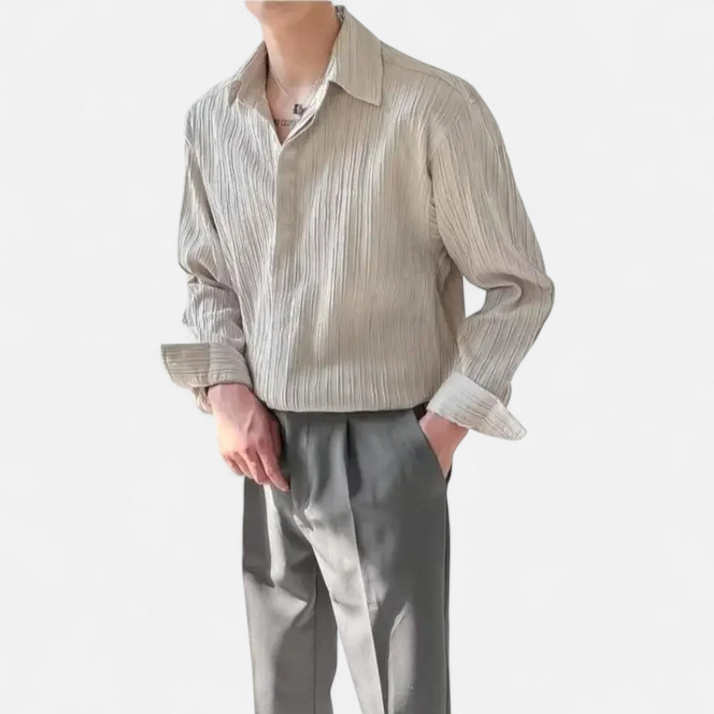 Sauvoire | Chemise Décontractée pour Homme | Coupe Ample à Manches Longues