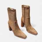 SauvoireParis | Bottines Femme Tendance – Talons Hauts Effet Suède