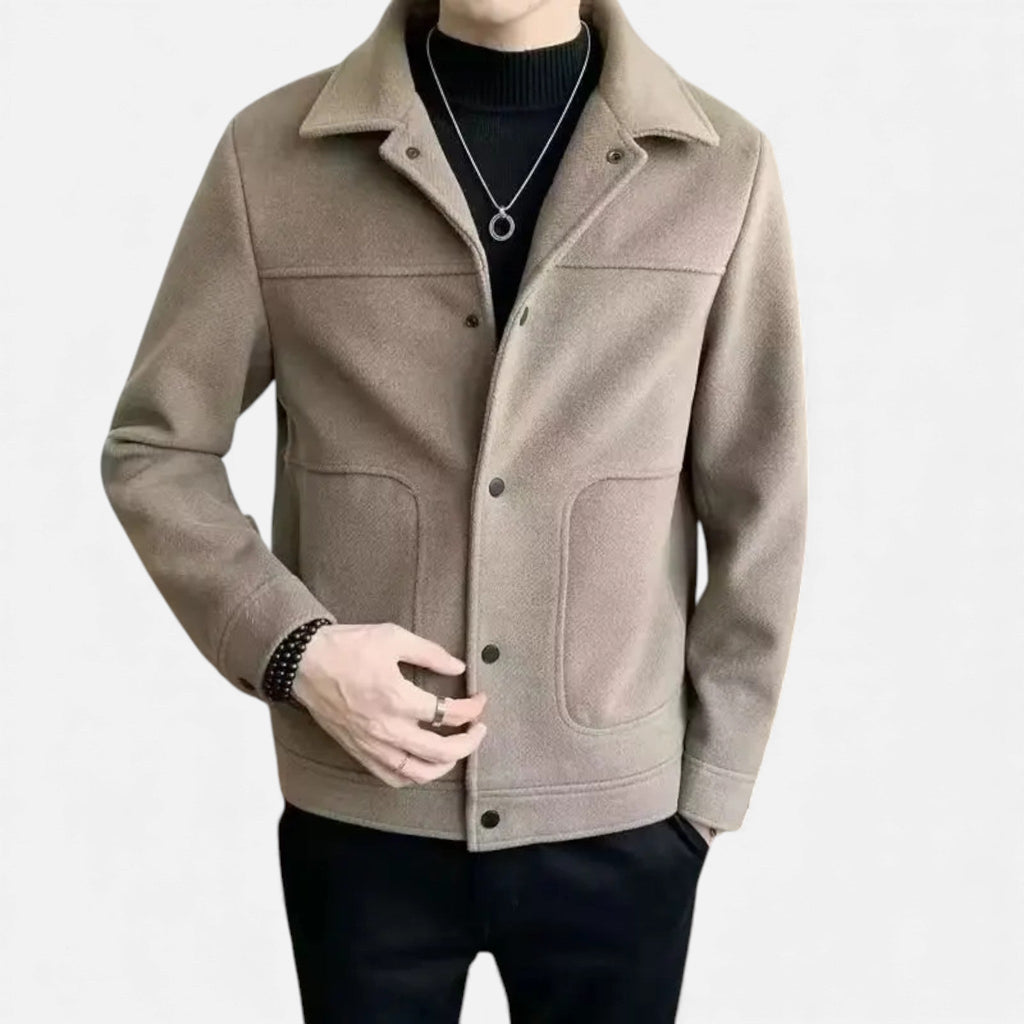 SauvoireParis | Veste Homme Casual – Manteau d’Automne Élégant en Laine