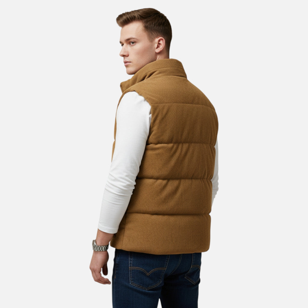 Sauvoire | Heren winter bodywarmer – gevoerd fleece vest met opstaande kraag