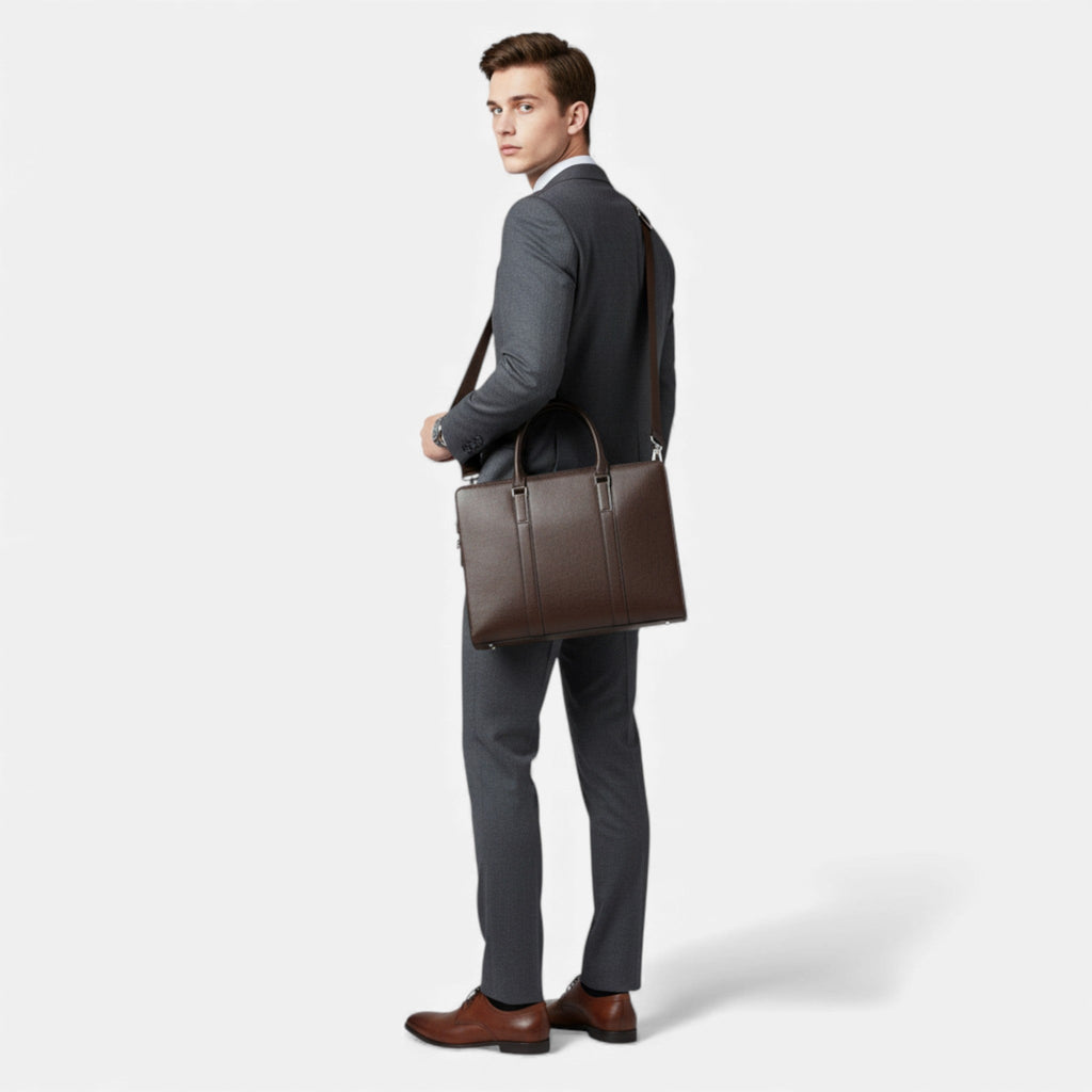 SauvoireParis | Sac Ordinateur Premium en Cuir – Mallette Élégante pour Homme