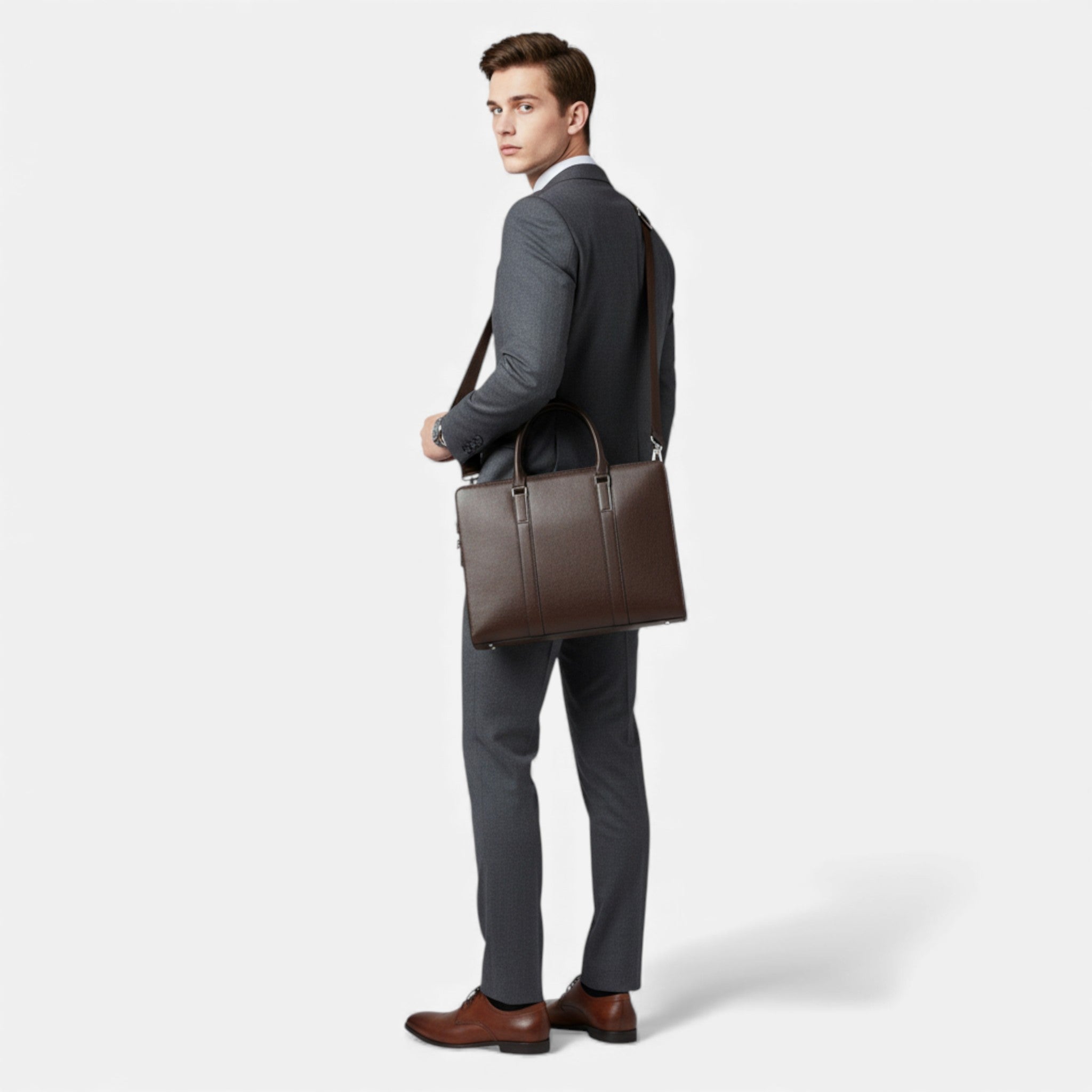 SauvoireParis | Sac Ordinateur Premium en Cuir – Mallette Élégante pour Homme