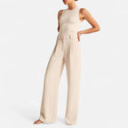 SauvoireParis | Pantalon Femme Taille Haute Coupe Palazzo