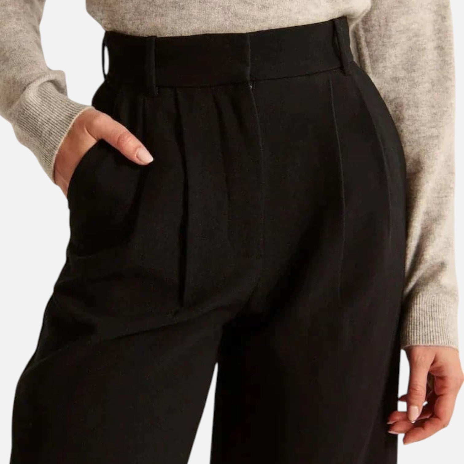 Sauvoire | Pantalon Femme Taille Haute Coupe Palazzo