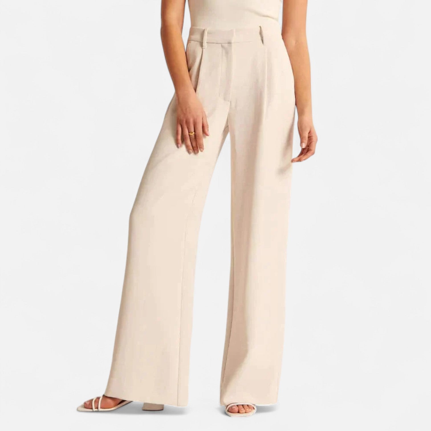 Sauvoire | Pantalon Femme Taille Haute Coupe Palazzo