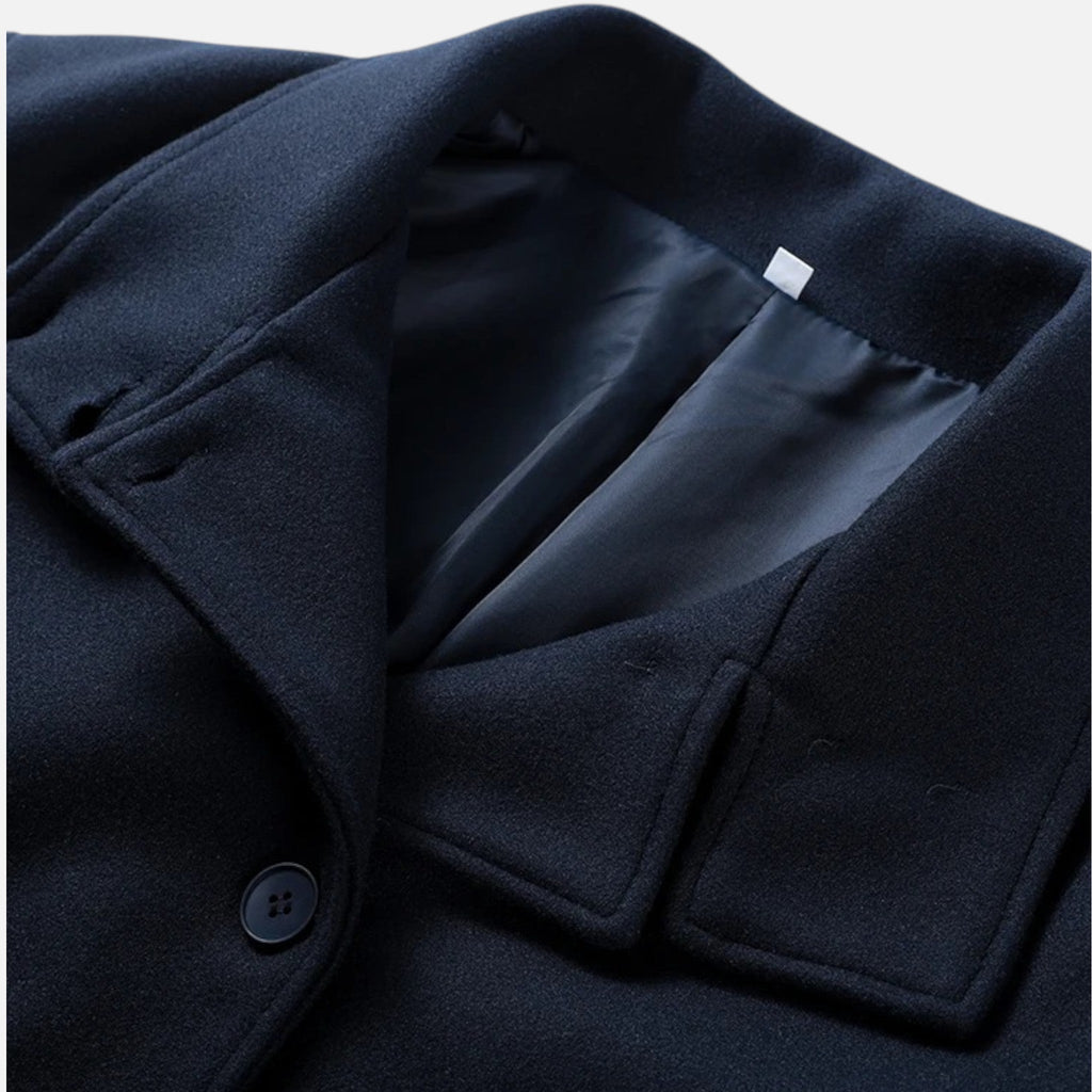 Sauvoire | Manteau femme Col Mao Laine Héritage