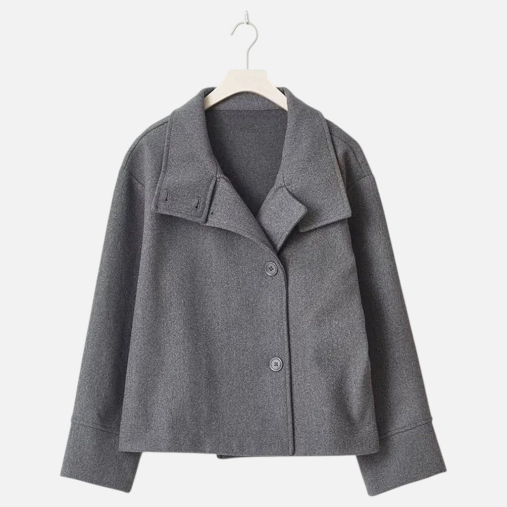 Sauvoire | Manteau femme Col Mao Laine Héritage