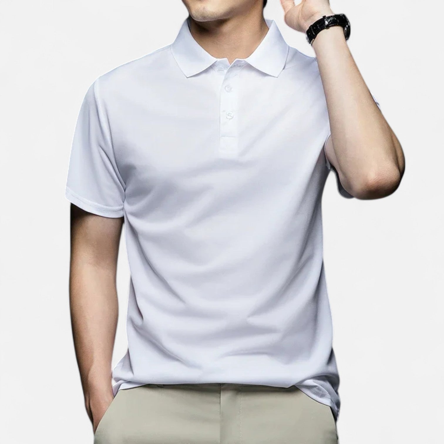 Sauvoiré | Polo Homme Uni Respirant Style Riviera